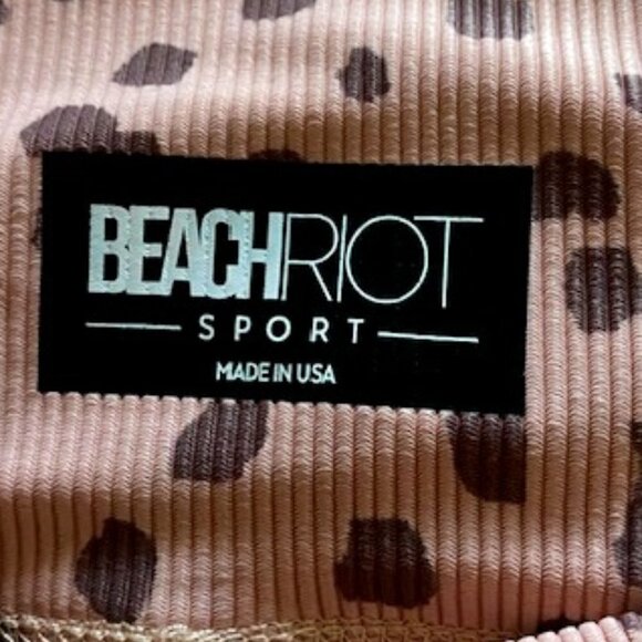 Beach Riot Pink Brown Spot Bike Shorts Medium - Picture 2 of 4